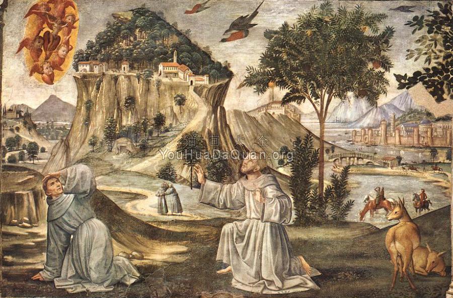 St Francis cycle, Stigmata of St Francis - 多梅尼科·基尔兰达约